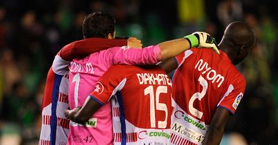 Granada: Celebrating win at Betis